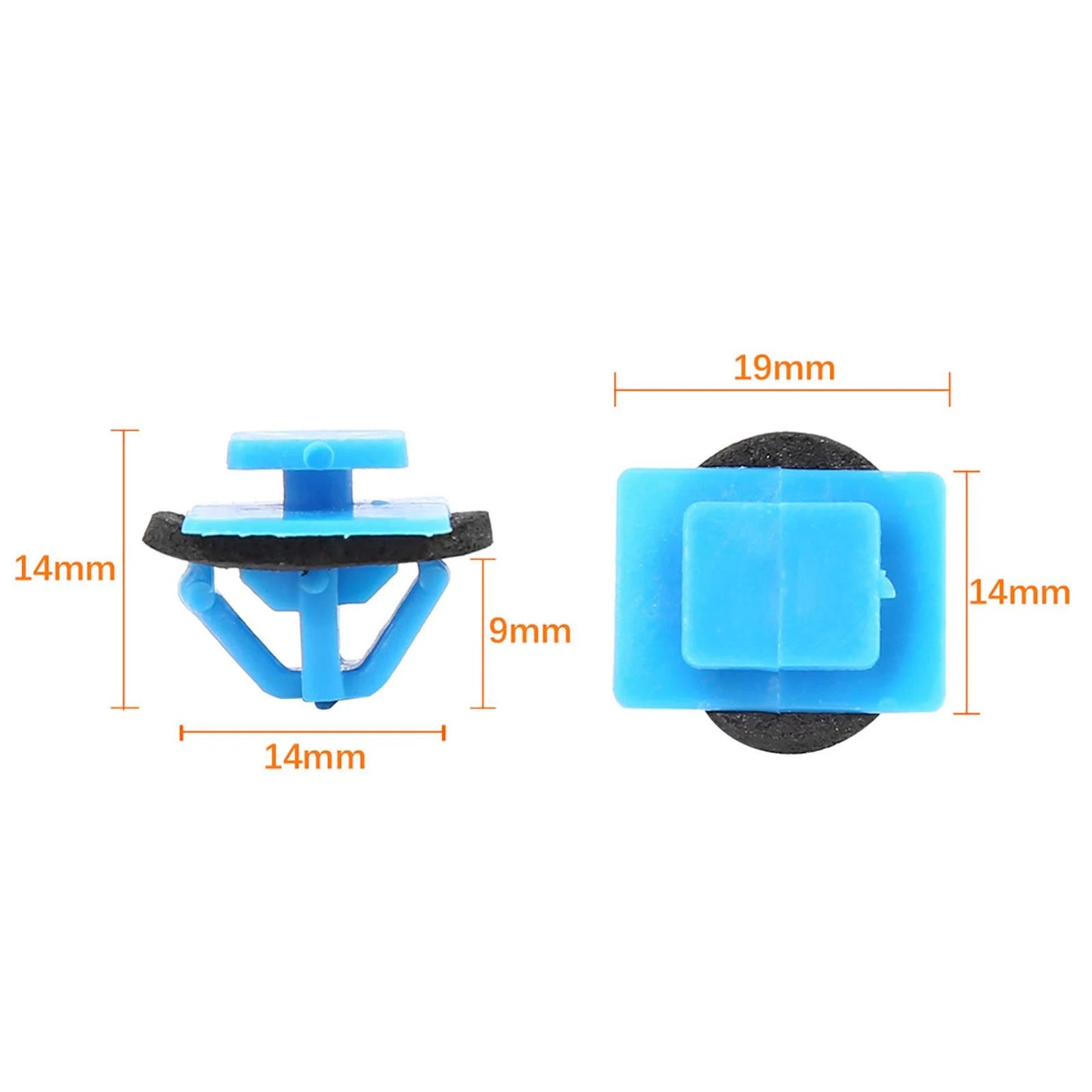30pcs Blue Plastic Rivet Fasteners for Hyundai Bumper Mudguard