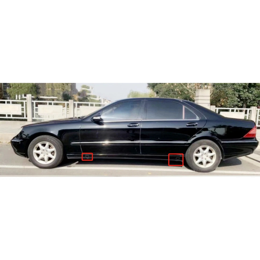 2 x Side Skirts Covers for Mercedes Benz S-Class W140 W220 (1992-2006)