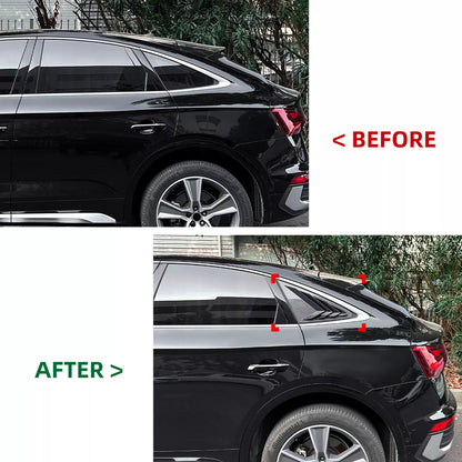 Gloss Black Rear Window Louver Cover for Audi Q5 (2018-2024)
