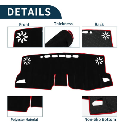 Dashboard Cover Mat for Toyota GR Corolla 2022-2024 Black Red
