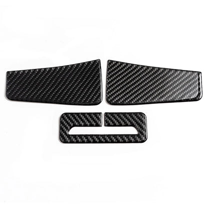 3PC Carbon Fiber Seat Safety Belt Button Panel Trims for 2015-2021 Dodge Challenger