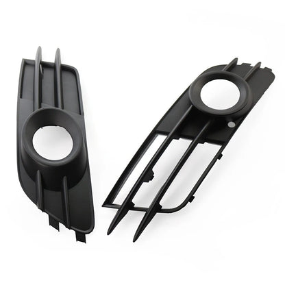2 x Front Bumper Fog Light Grille Covers for Audi A6 C7 (2012-2015)
