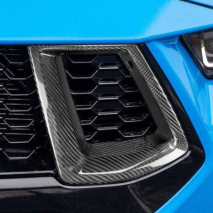 Carbon Fiber Front Grille Side Air Vent Frame Trim  for Ford Mustang 2024