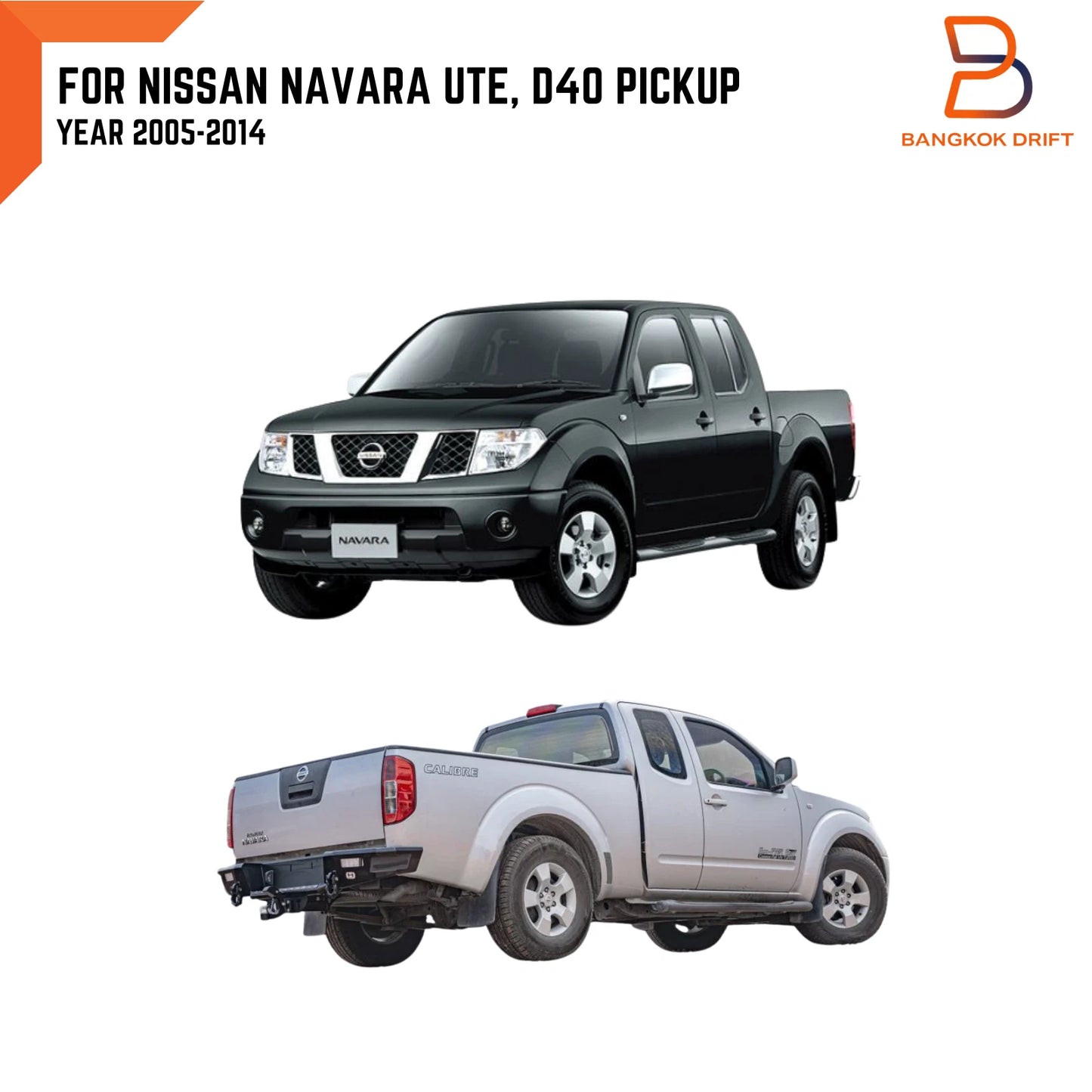 Smoked Tail Lights Pair for Nissan Navara D40 (2006-2014)