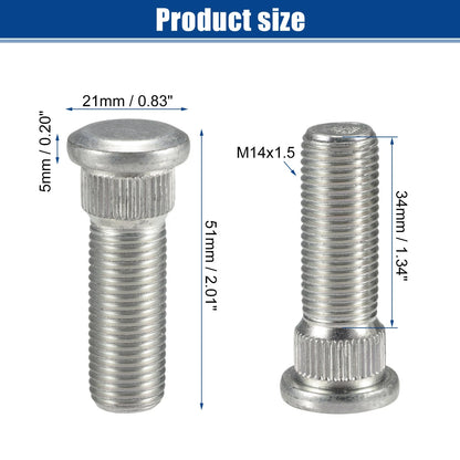 10 x M14x1.5 Front or Rear Wheel Lug Stud for Lexus LS460 LS600h (2006–2012)