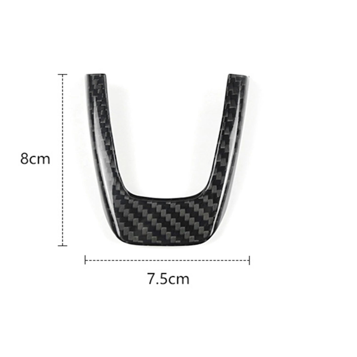 Carbon Fiber Steering Wheel Center Trim for Fiat 500/Abarth 2012-2015