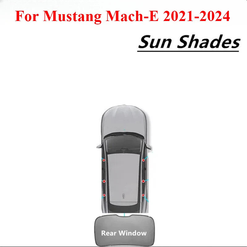 2 x Window Sun Visor Shade Privacy Sleep Shield for Mustang Mach-E (2021–2024)