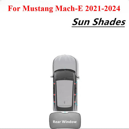 2 x Window Sun Visor Shade Privacy Sleep Shield for Mustang Mach-E (2021–2024)