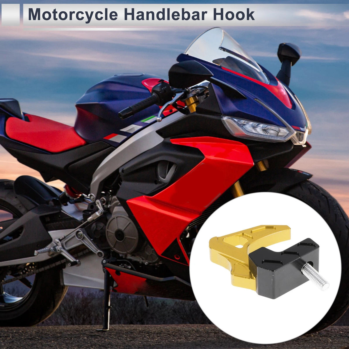 Square Aluminum Alloy Motorcycle Hanging Hook 1 x Set 50mm Length for Motorcycle