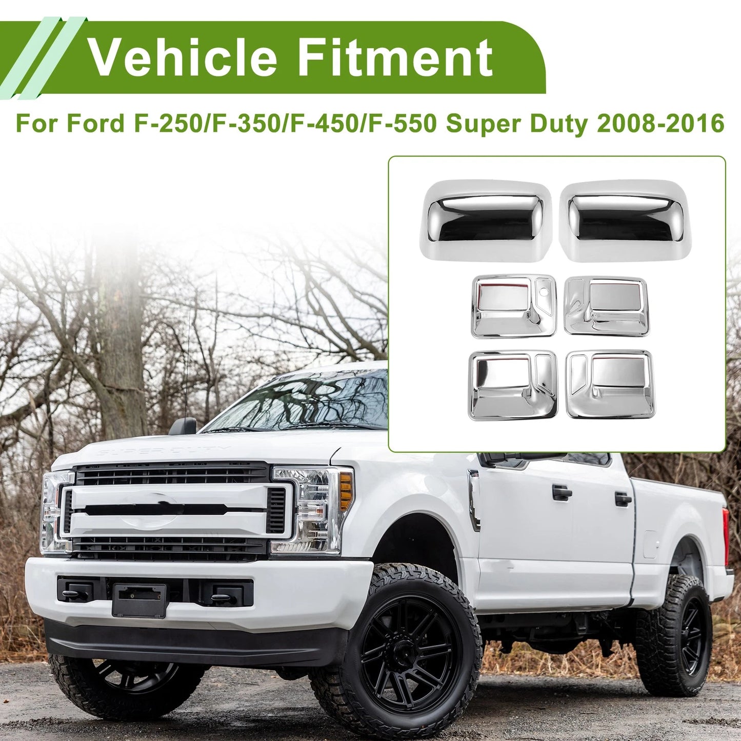 Mirror Cover Cap for Ford F-250/F-350/F-450/F-550 Super Duty (2008-2016)
