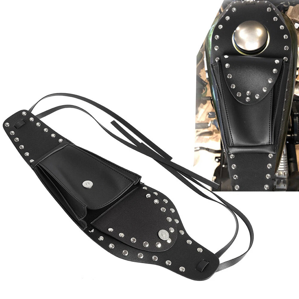 Fuel Gas Tank Cover Black Dash Console Pouch Bag for Harley Sportster 883 (2004-2023)