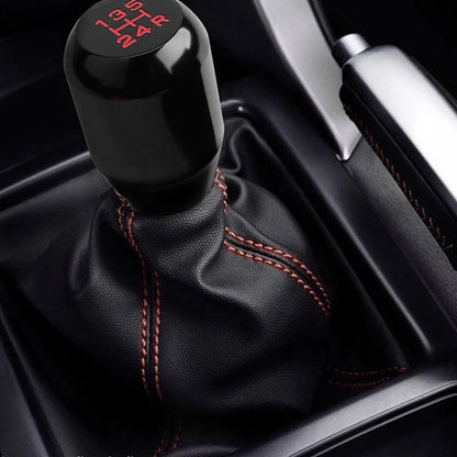 Black PU Leather Dustproof Shift Stick Cover for Universal Cars