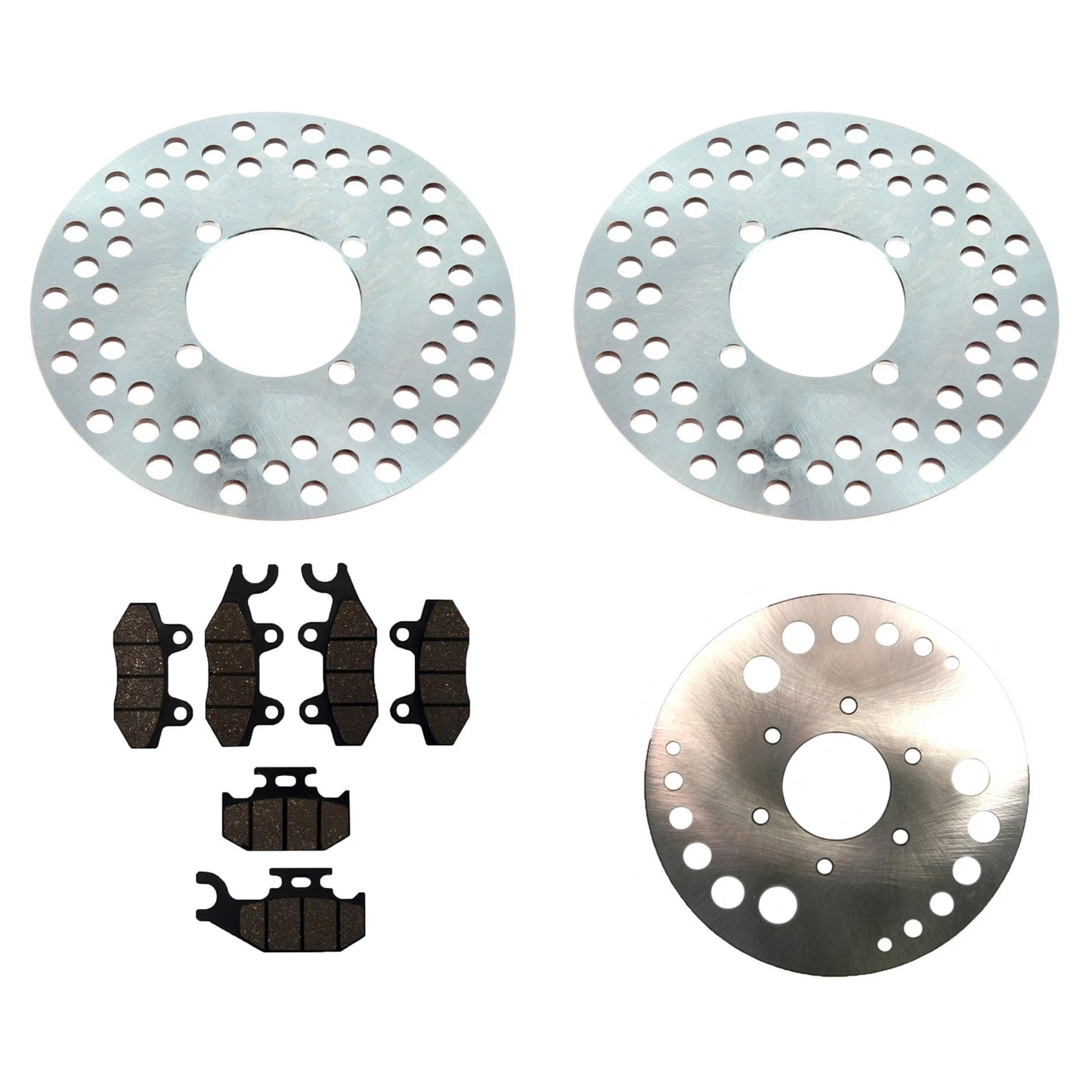 Front & Rear Brake Rotors & Semi-Metallic Brake Pads for Yamaha Rhino 450 & 660