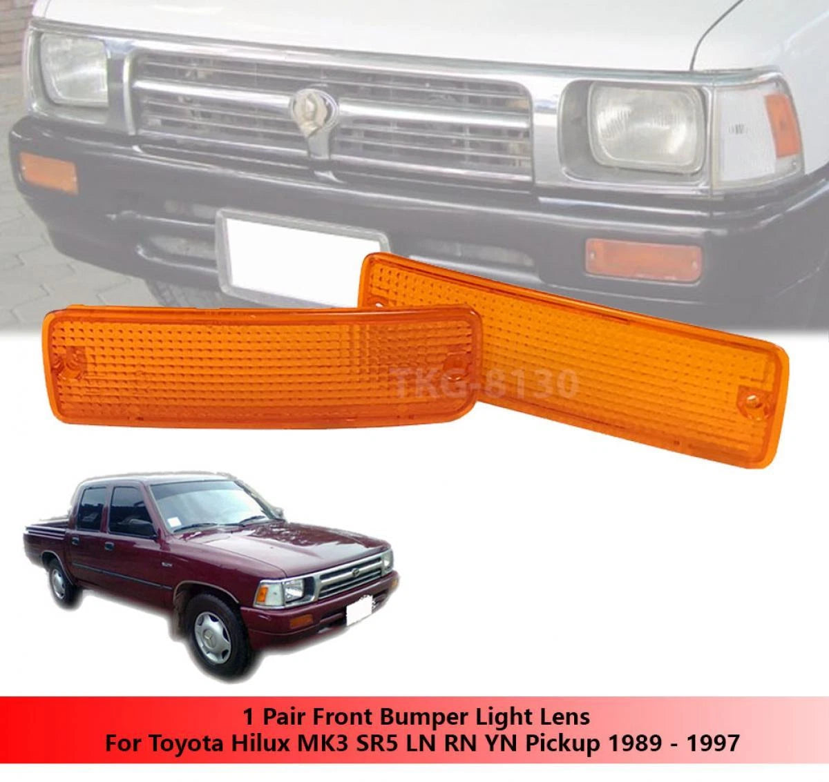 Orange Light Lens for Toyota Hilux UteMK3 LN85 (1989-1995)