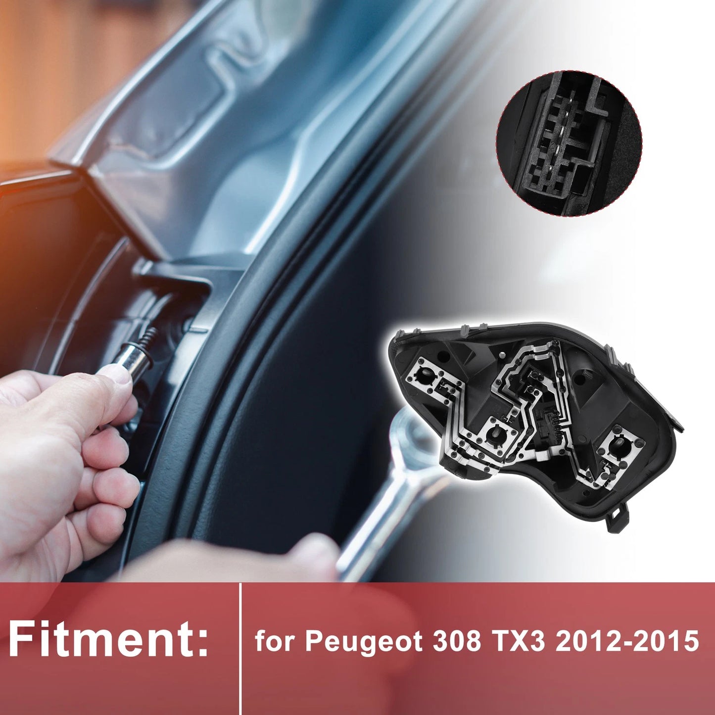 Left Tail Light Socket for Peugeot 308 TX3 (2012-2015)