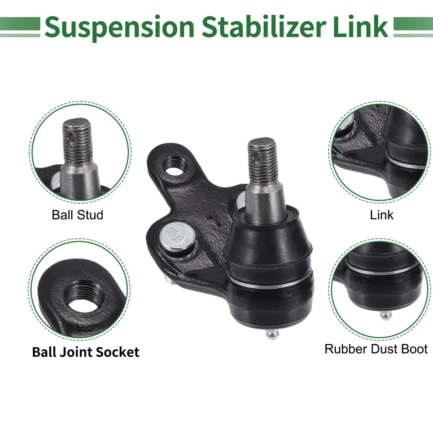 4pcs Front Suspension Kit Sway Bar Links & Ball Joints for Toyota Sienna (2004-2020)