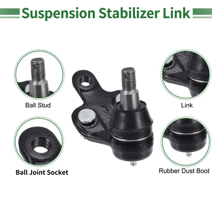 4pcs Front Suspension Kit Sway Bar Links & Ball Joints for Toyota Sienna (2004-2020)
