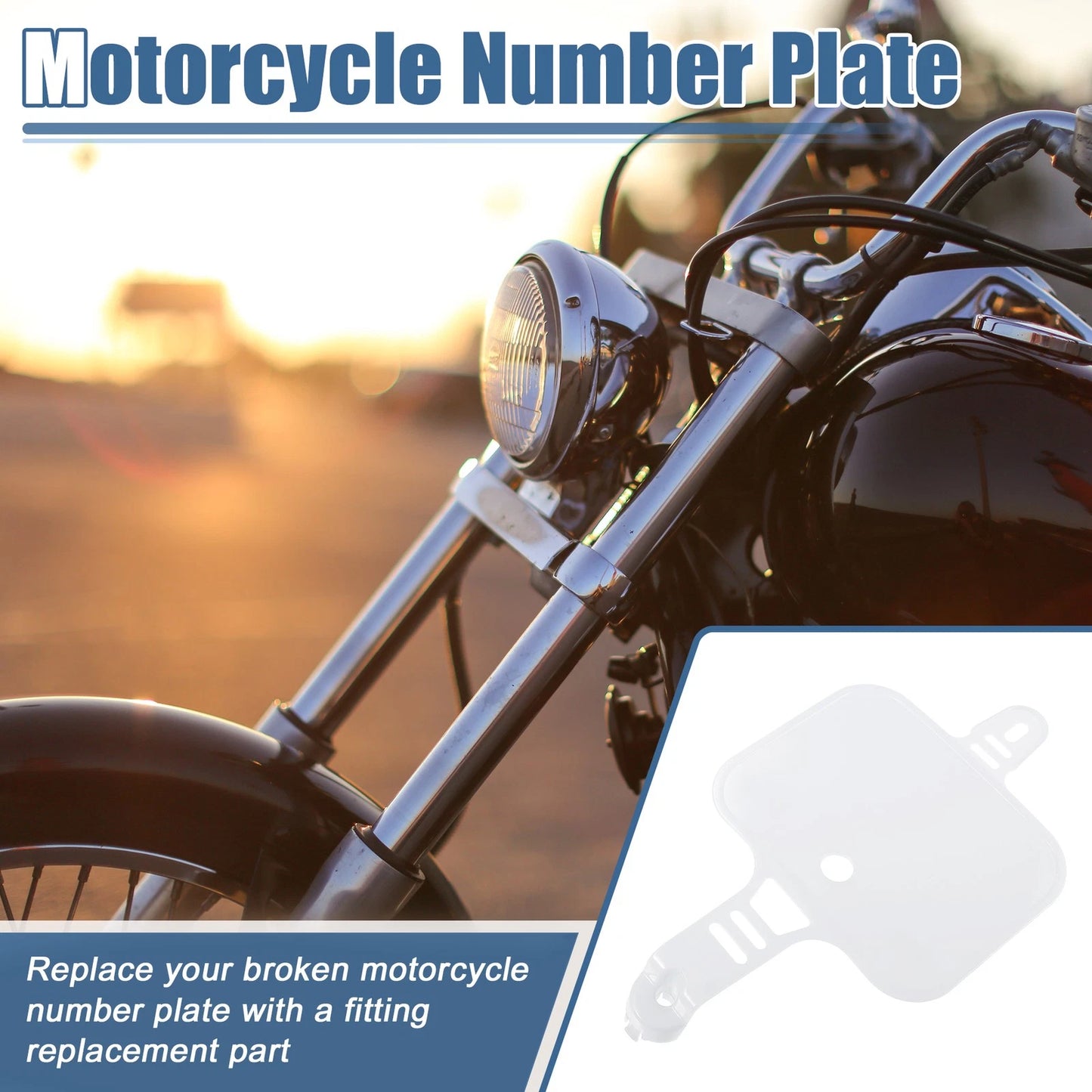 White Number Plate for Honda XR CRF XR50 CRF50