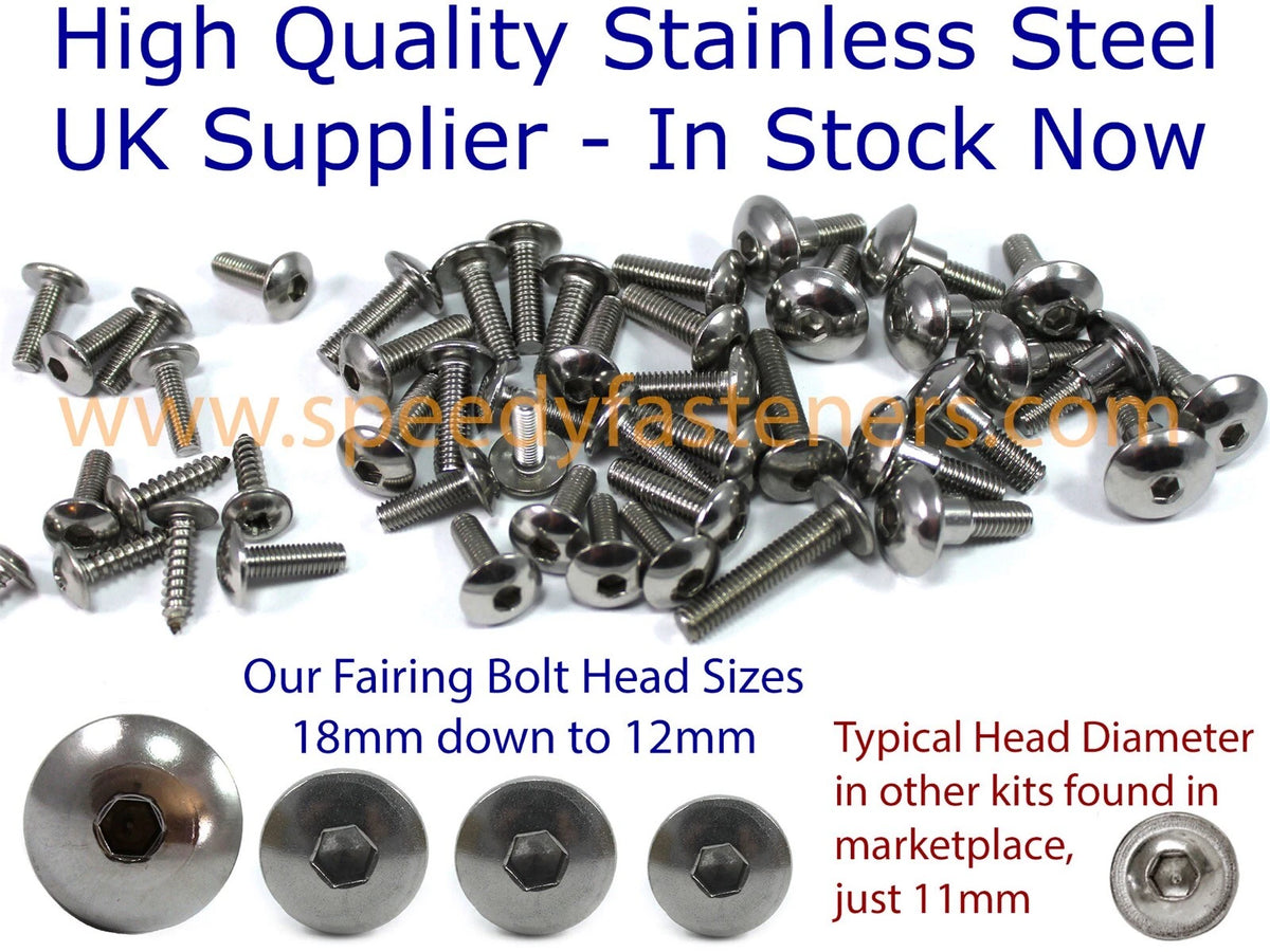 Stainless Fairing & Screen Bolts for Suzuki GSXR 750 (1985–1987)