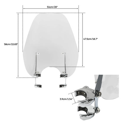 Windscreen & Bracket for Harley Sportster Iron 883 1200 (1988-2022)