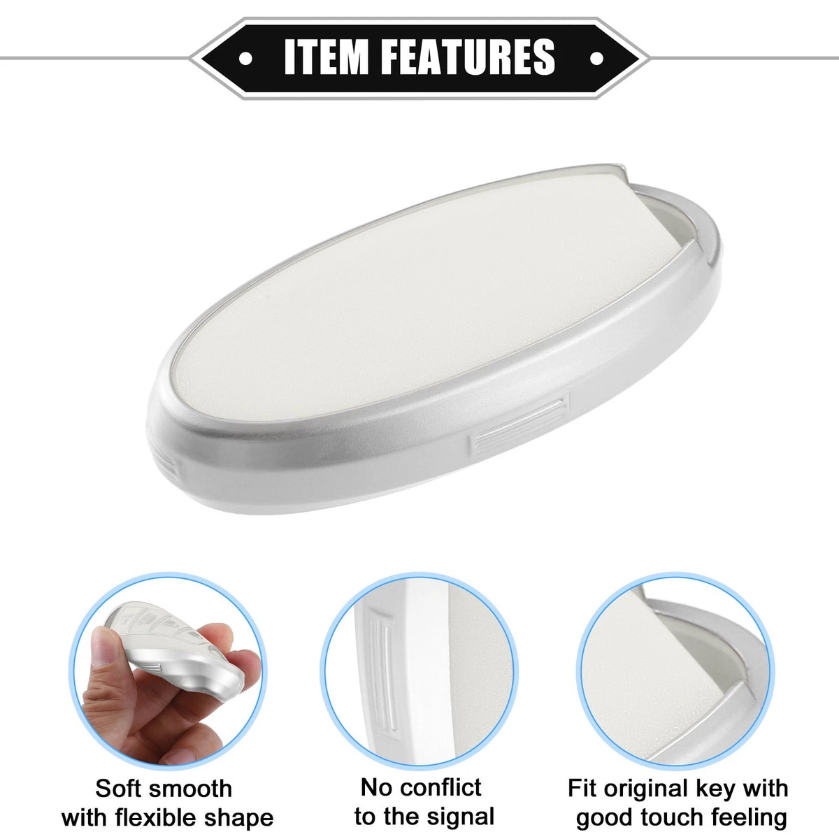 4 x Key Fob Shell Cover Case for Nissan Altima (2007-2020) Flexible White
