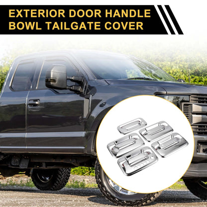 Exterior Door Handle Cover Set for Ford F-150 (2004-2014) Silver Tone