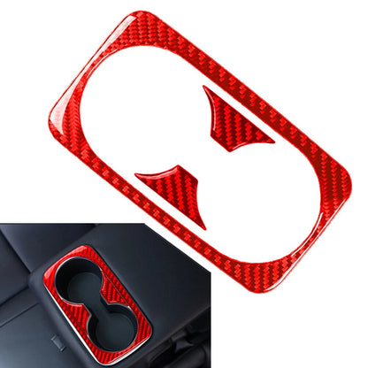 Rear Armrest Cup Holder Cover Trim for Kia Stinger (2018-2023) Red