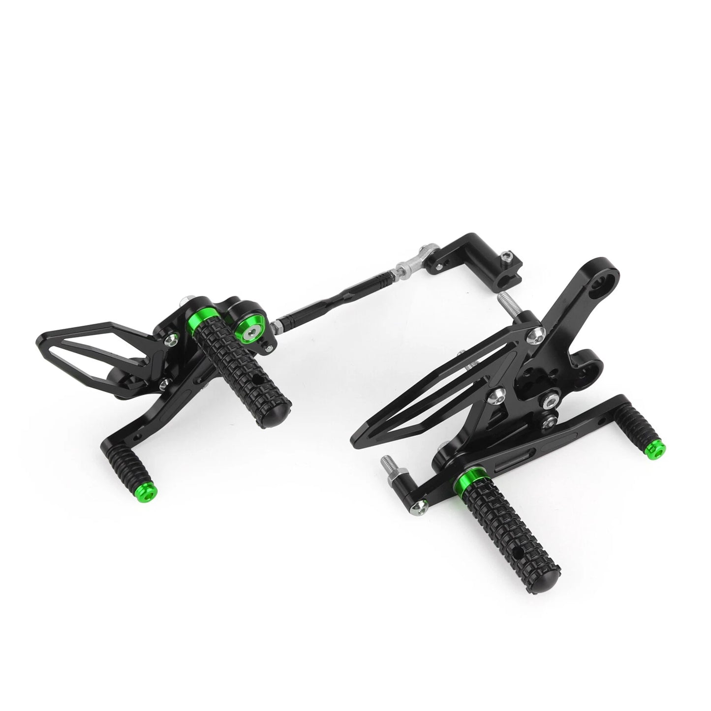 CNC Footrest System Green for Kawasaki Z400/Ninja 400 (2018-2023)