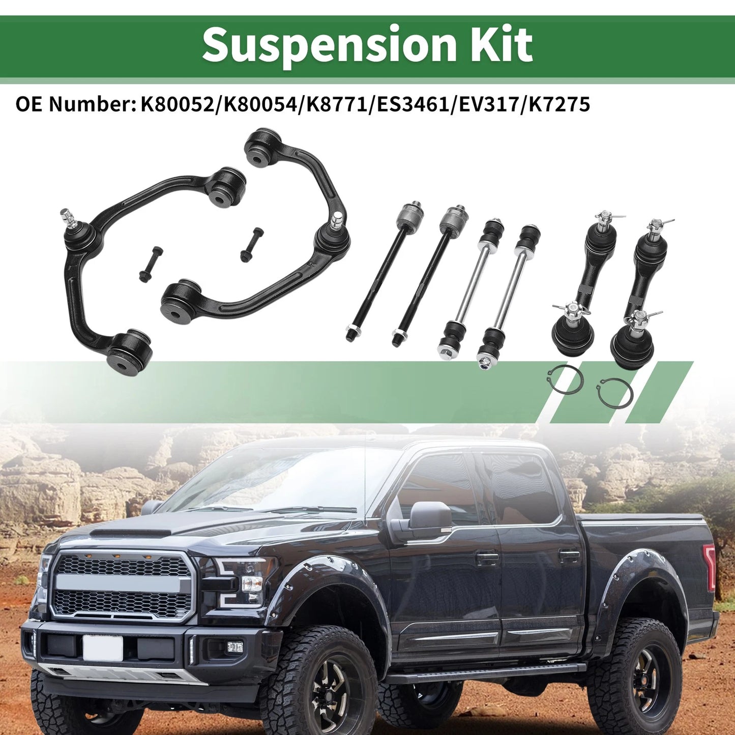 10 Pcs Front Upper Control Arms for Ford Ranger (1998-2011) 2WD