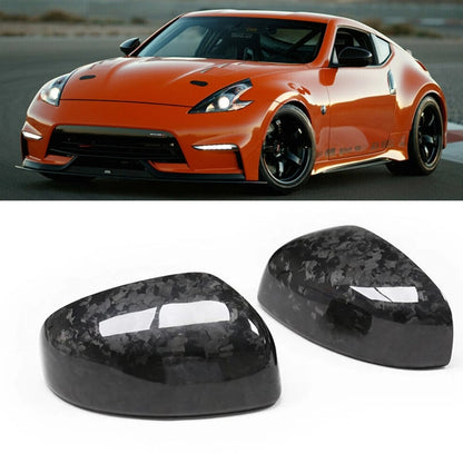 2 x Forged Carbon Fiber Side Mirror Covers for Nissan Z34 370Z (2009-2020)