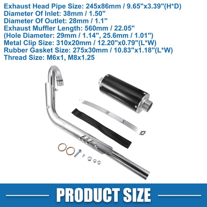 Muffler Silencer Pipe 1.1 Inch for Honda XR50 CRF50