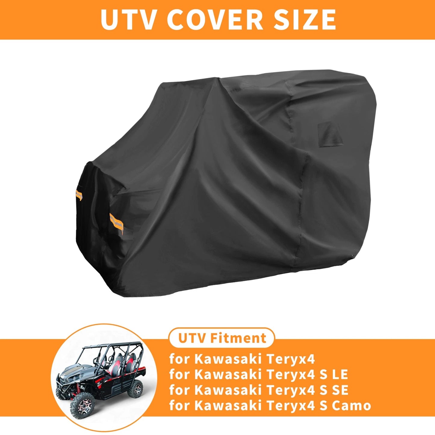 Waterproof UTV Cover Side by Side for Kawasaki Teryx4 S LE 4 Seater
