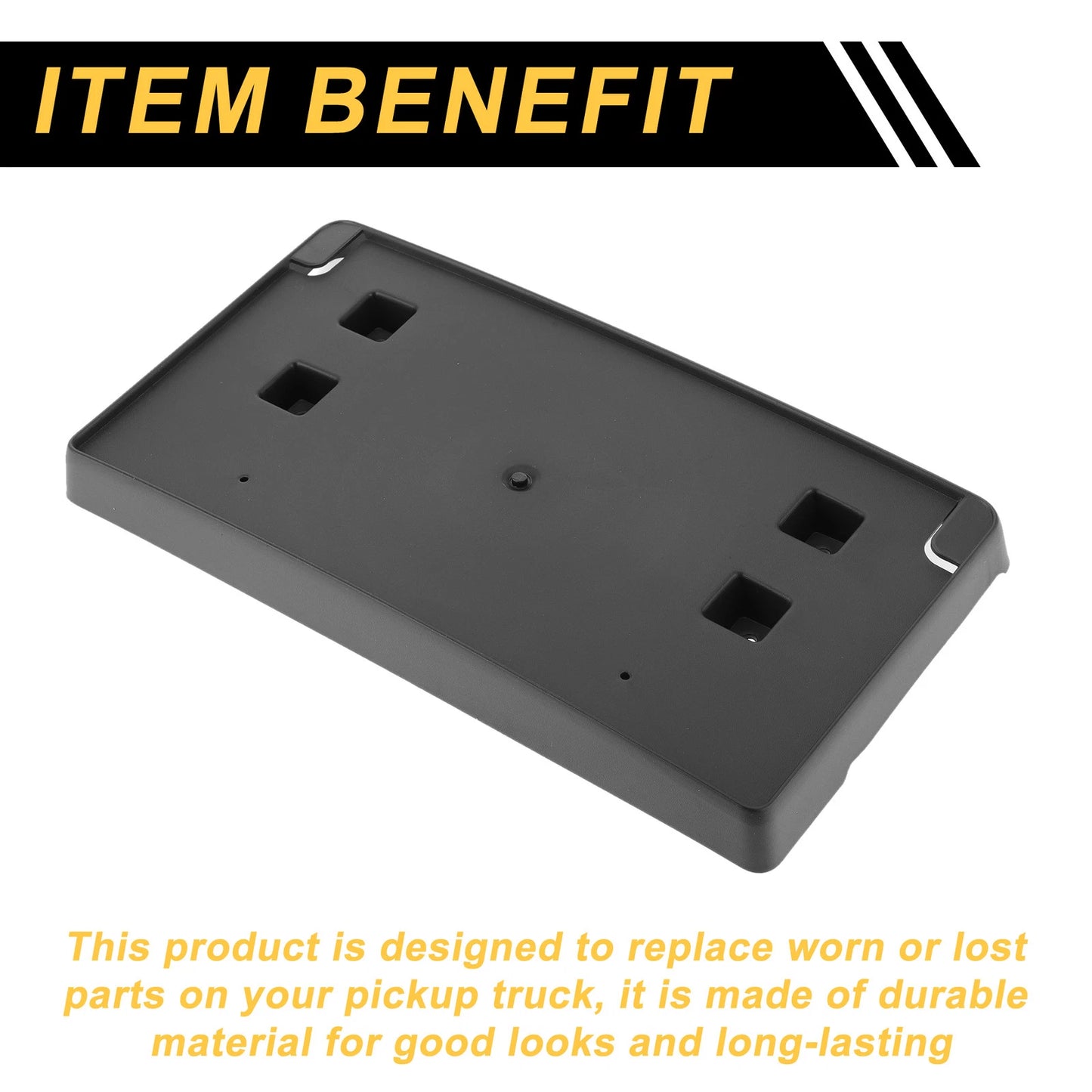 Front Bumper License Plate Bracket for Jeep Wrangler (2018-2023)