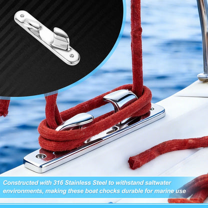 Boat Bow Chock / 204mm L / Marine 316 Stainless Steel Boat Cleats Left Side