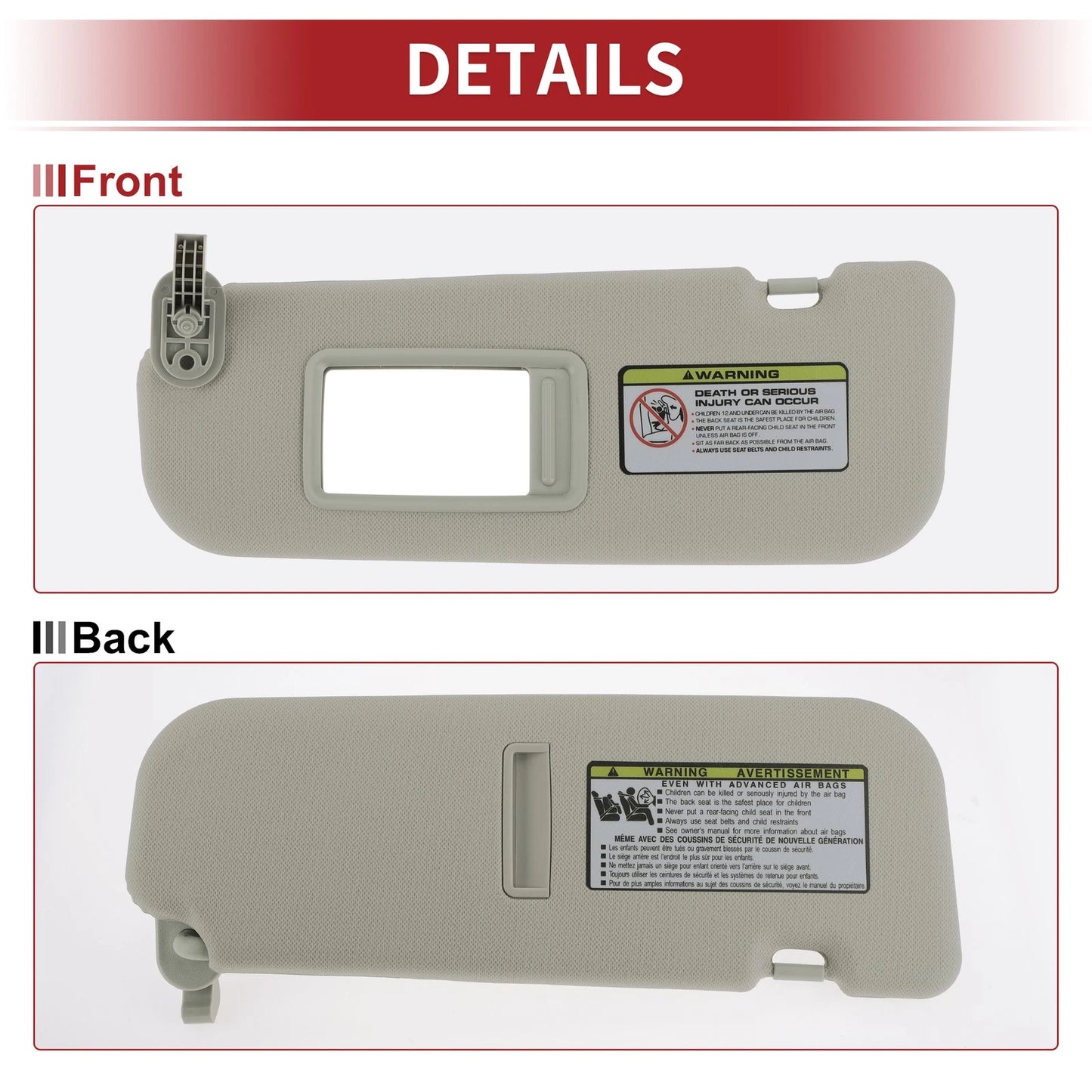 Left Car Sun Visor with Mirror for Hyundai Veloster (2012)