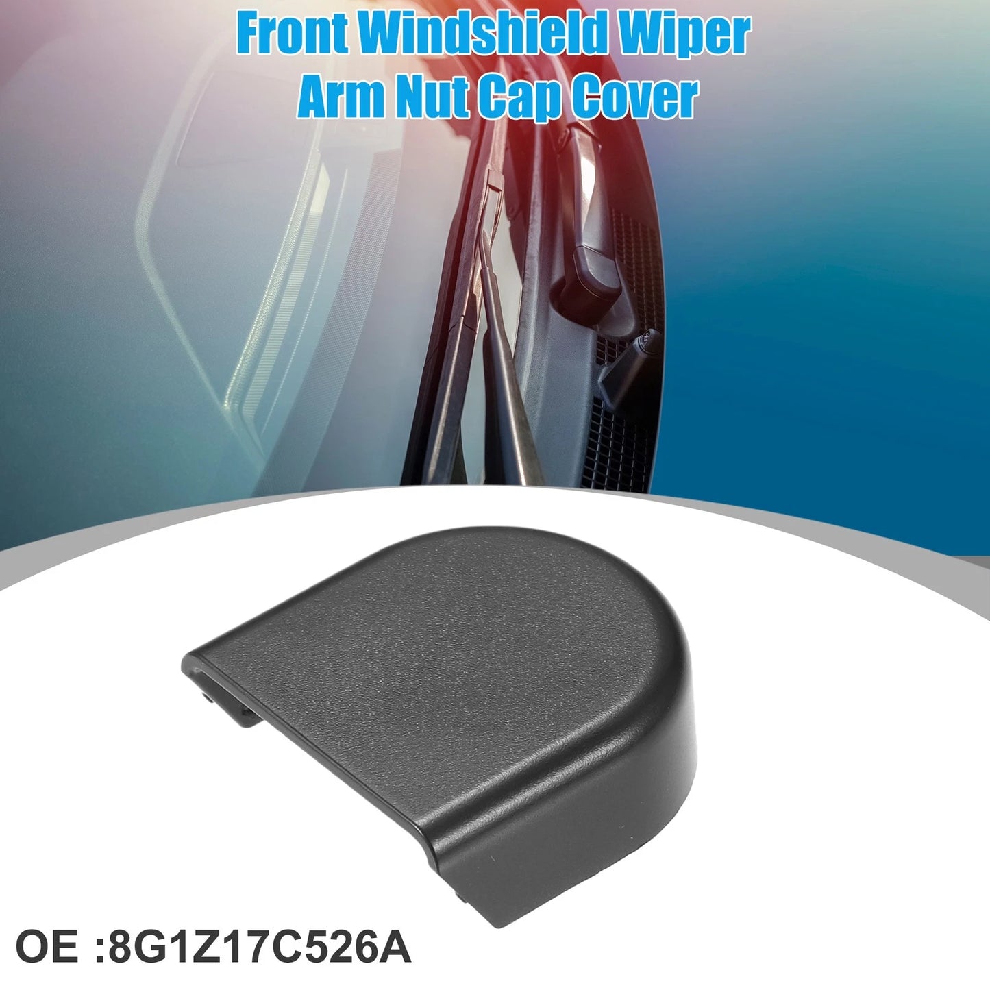 Wiper Arm Nut Cover Cap Black for Ford Escape (2013-2019)