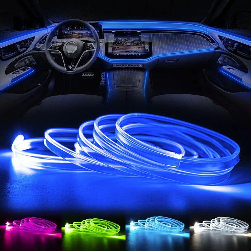 RGB LED Fiber Optic Interior Lamp Strips for Car Ambient Light 500mm