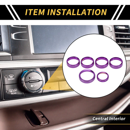 Air Conditioning Button Cover Trim for Ford F-150 XLT (2016-2019) Purple