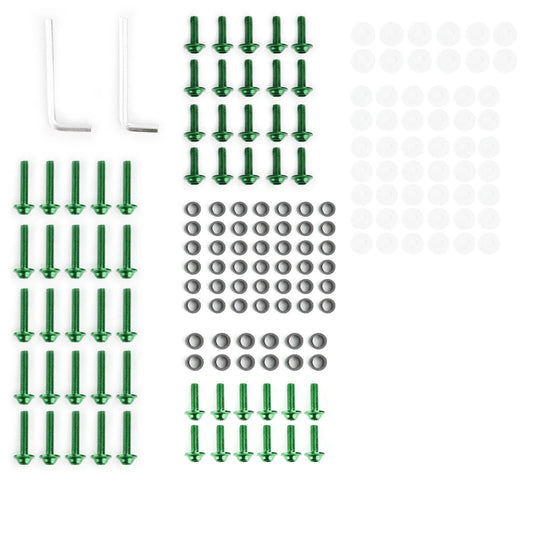158 Piece Green Aluminium Fairing Screw Trim Bolts Set for F2