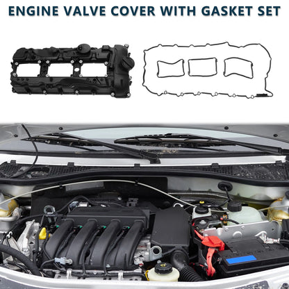 Front Engine Valve Cover with Gasket for BMW 135is (2013) Black