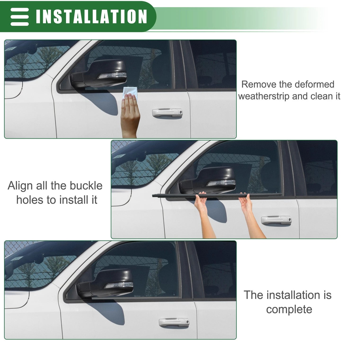 Front Left Window Belt Weatherstrip for Dodge Ram 1500 (2009-2010)