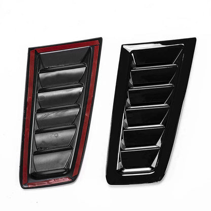 Hood Vent Scoop Kit for Black AUTO - Cold Air Flow Intake Louvers (Fits Various)