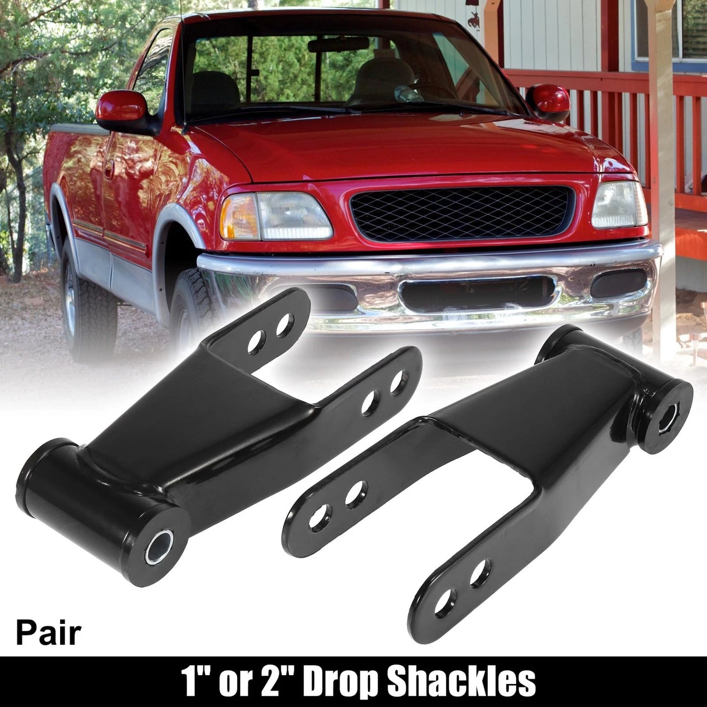 1" to 2" Adjustable Drop Kit Shackles for Ford F150