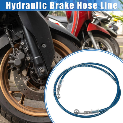 Hydraulic Brake Hose Line Blue 120cm 10mm 0.39in for Motorcycle