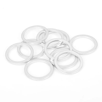 M16 Silver Tone Oil Drain Plug Gaskets for BMW (1998-2023) - 10 x Items