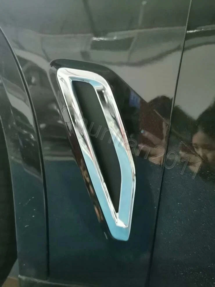 ABS Plated Side Wing Fender Air Vent Outlet Cover Trim for BMW X5 2019-2021