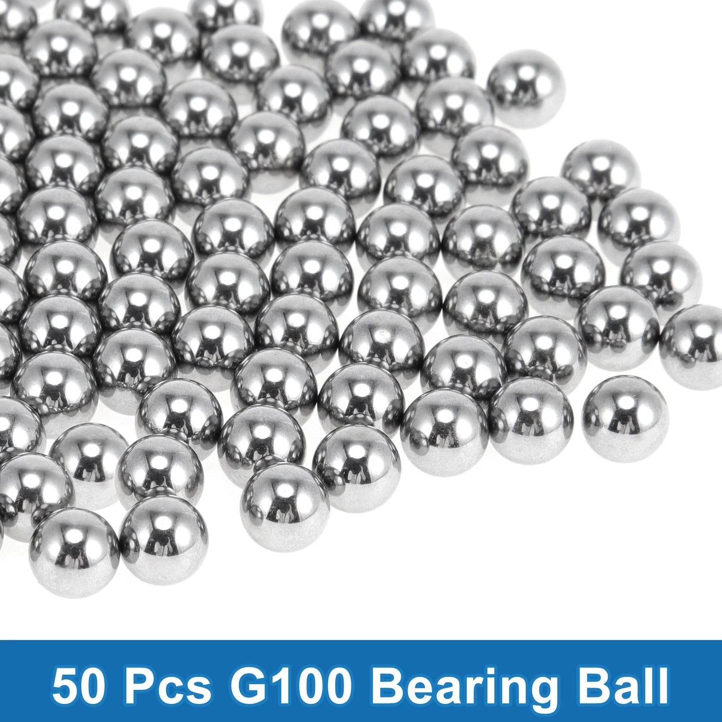 11.0mm Bearing Ball Steel G100 Precision Silver Tone 50 Pcs