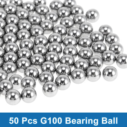 11.0mm Bearing Ball Steel G100 Precision Silver Tone 50 Pcs