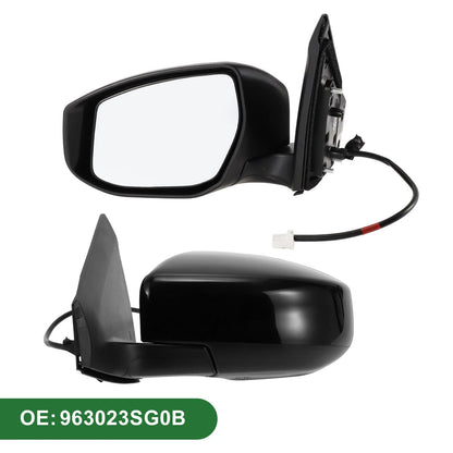 Left Side Door Mirror for Nissan Sentra (2013-2015) Manual Folding Black