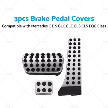 3 x Brake Pedal Pad Covers for Mercedes C E S GLC GLE GLS CLS EQC Class